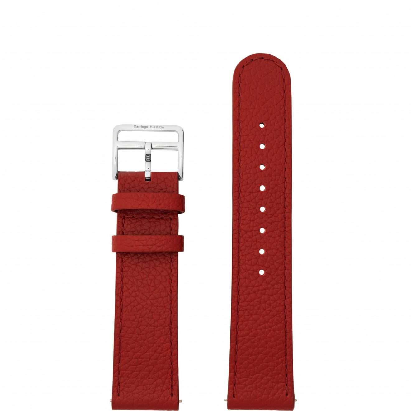 Red Calfskin Leather Strap