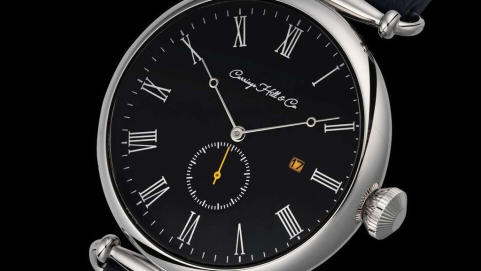 Onyx Silver Case Watch Navy Strap 4